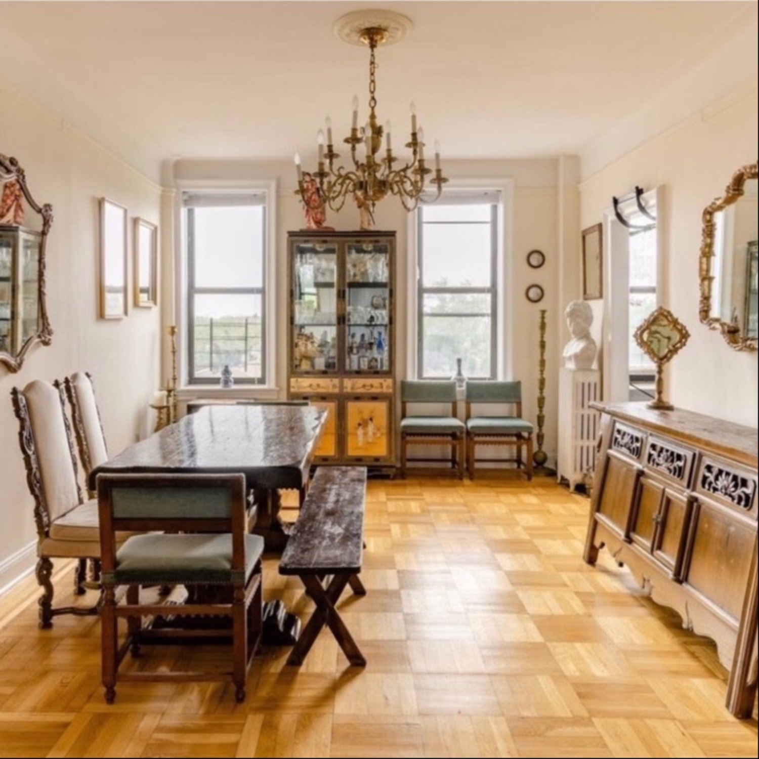 12-Light Brass Baroque Candelabra Chandelier - image-11