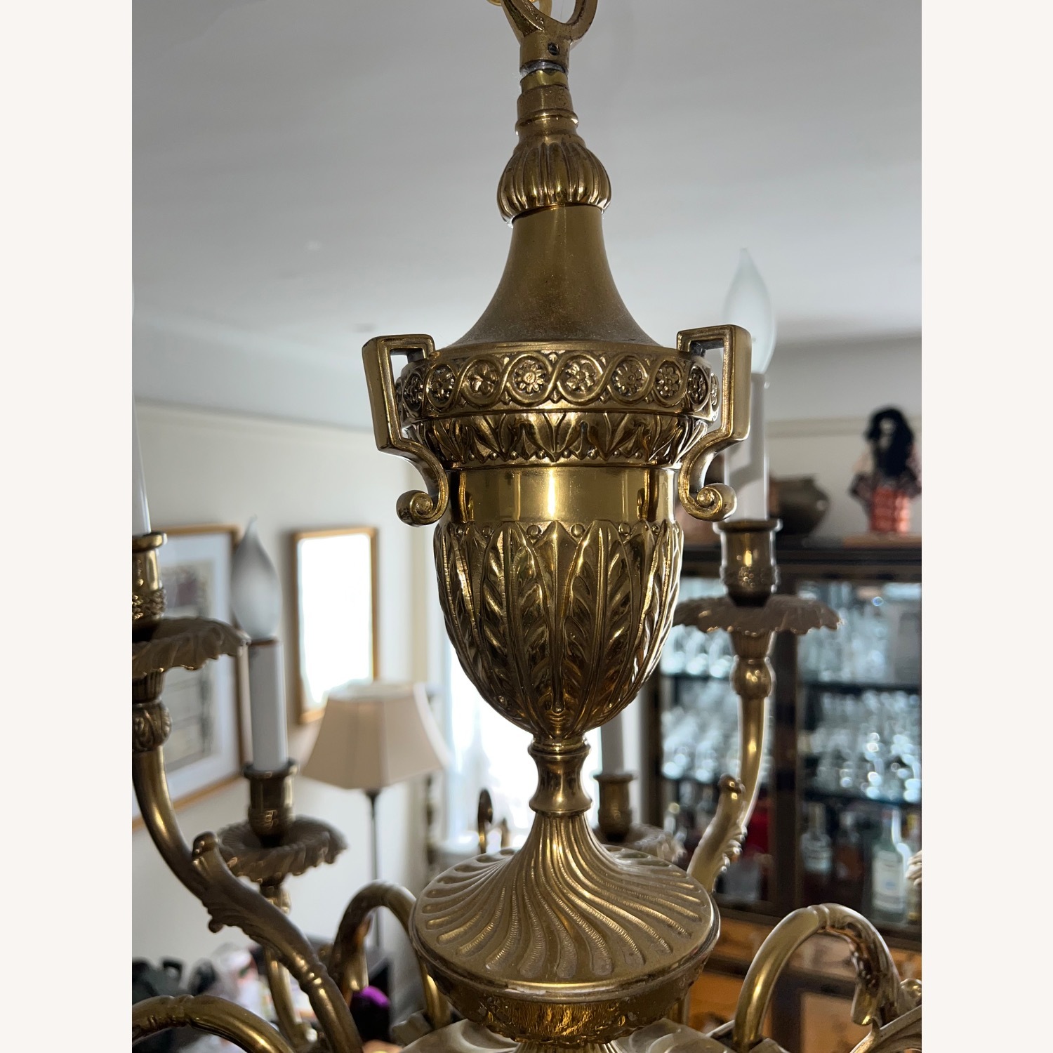 12-Light Brass Baroque Candelabra Chandelier - image-7