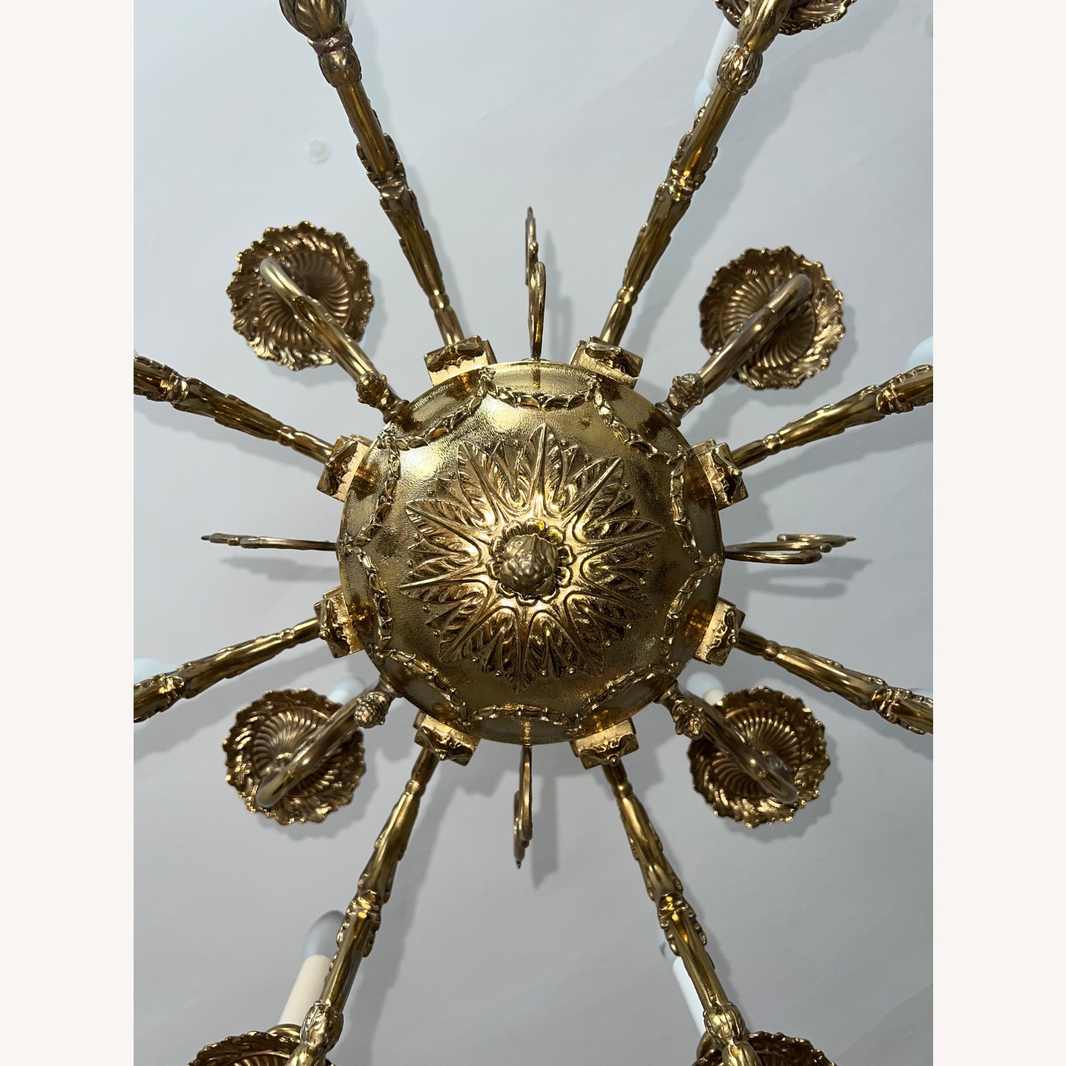 12-Light Brass Baroque Candelabra Chandelier - image-4