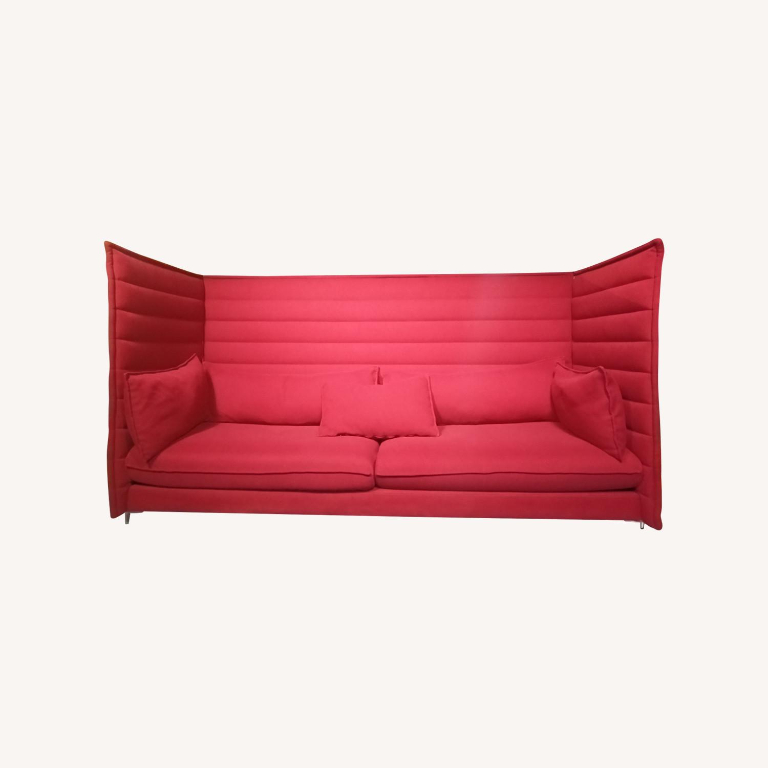 Modern Day Red Privacy Sofa - image-0