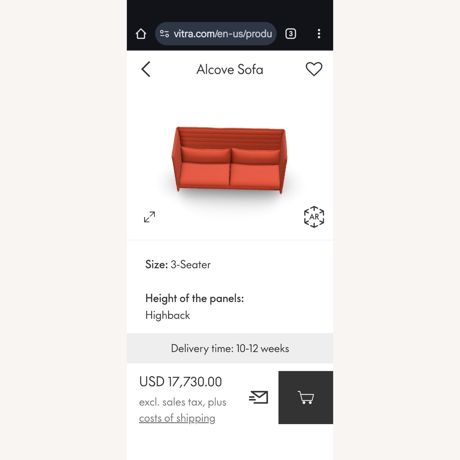 Modern Day Red Privacy Sofa - image-2