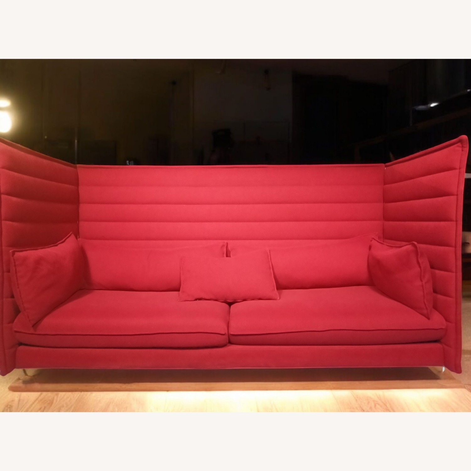 Modern Day Red Privacy Sofa - image-3