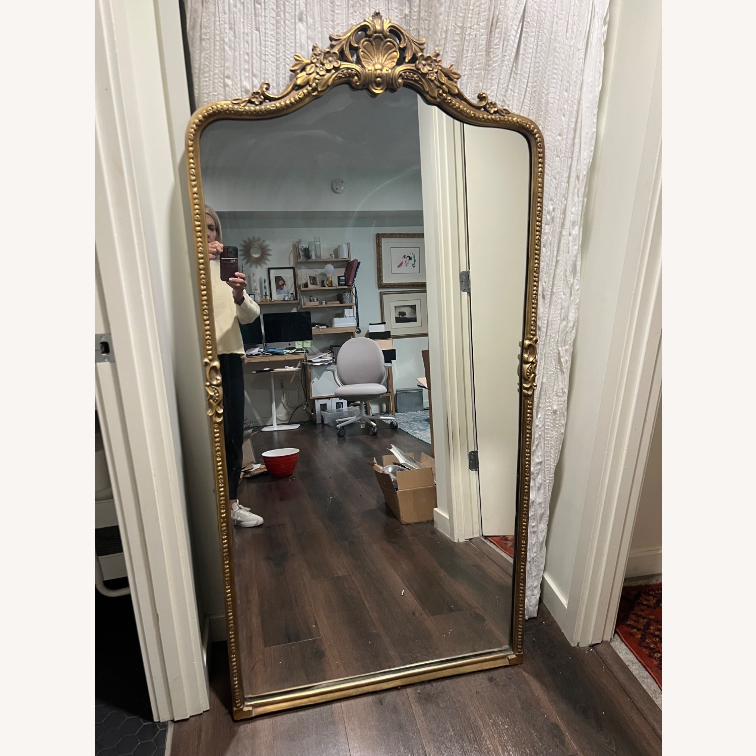 Ballard Design Beaudry Gold Mirror - image-1