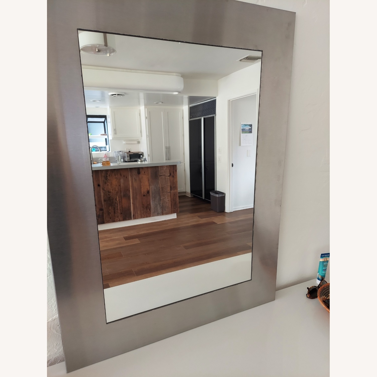 Silver Wall Mirror - image-1