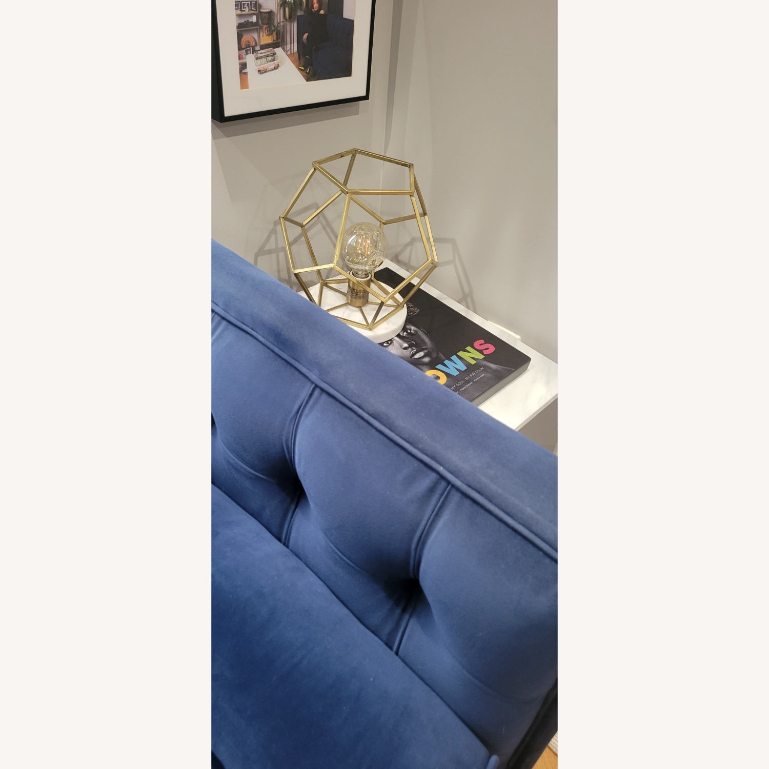 Jack 84" Modern Tuxedo Tufted Sofa, Navy Blue - image-6