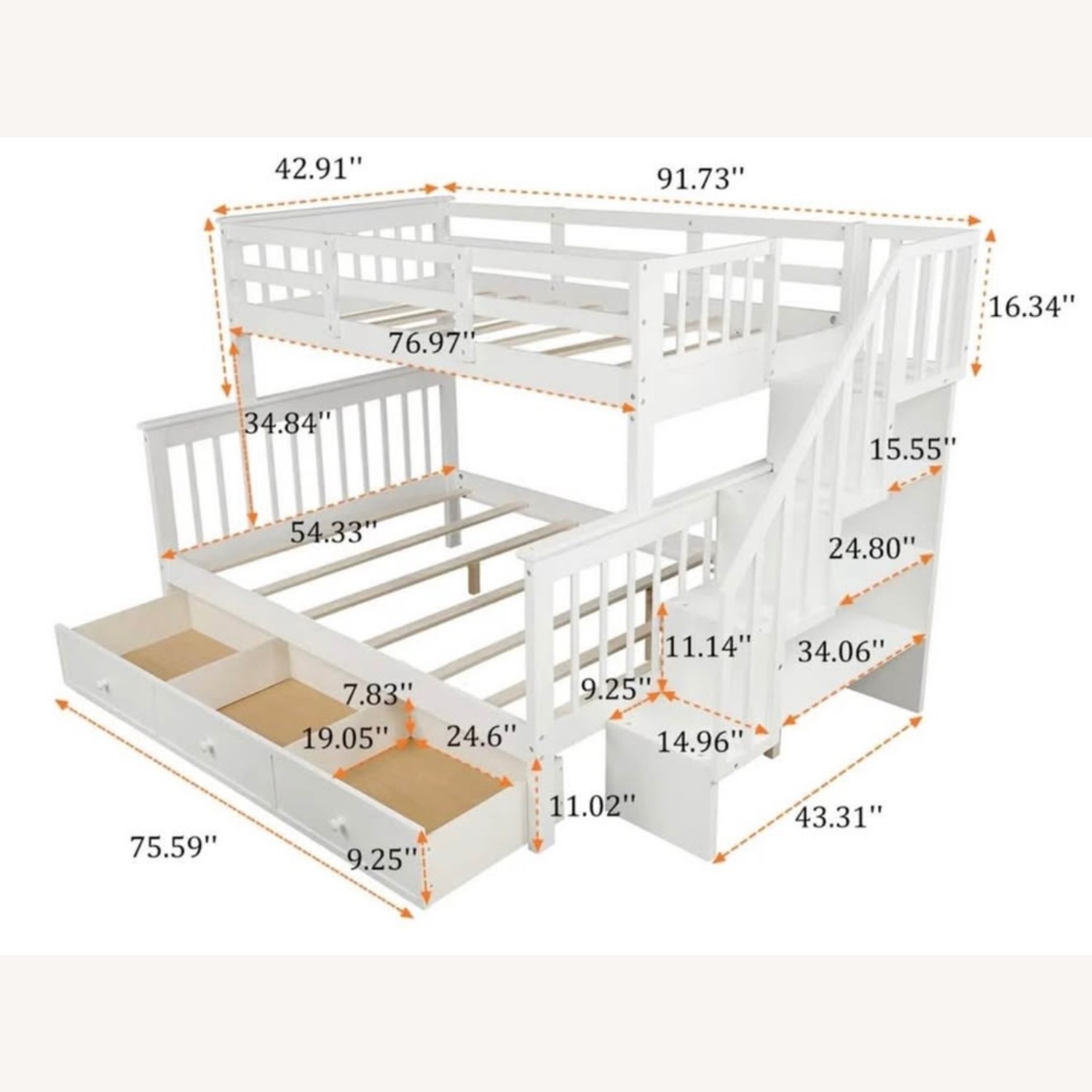 Twin Over Full Bunkbed - image-3