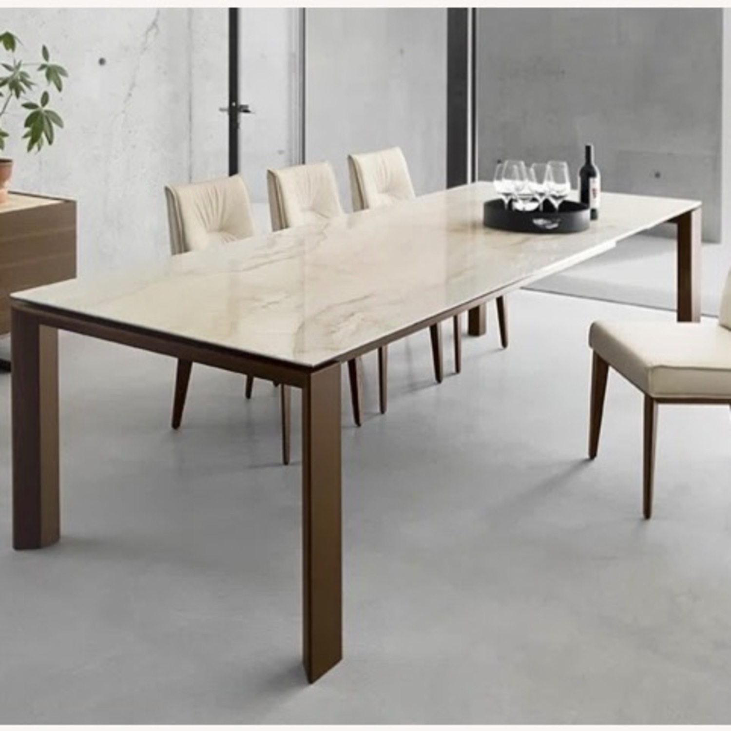 Bloomingdale’s Italian Marble Dining Set - image-2