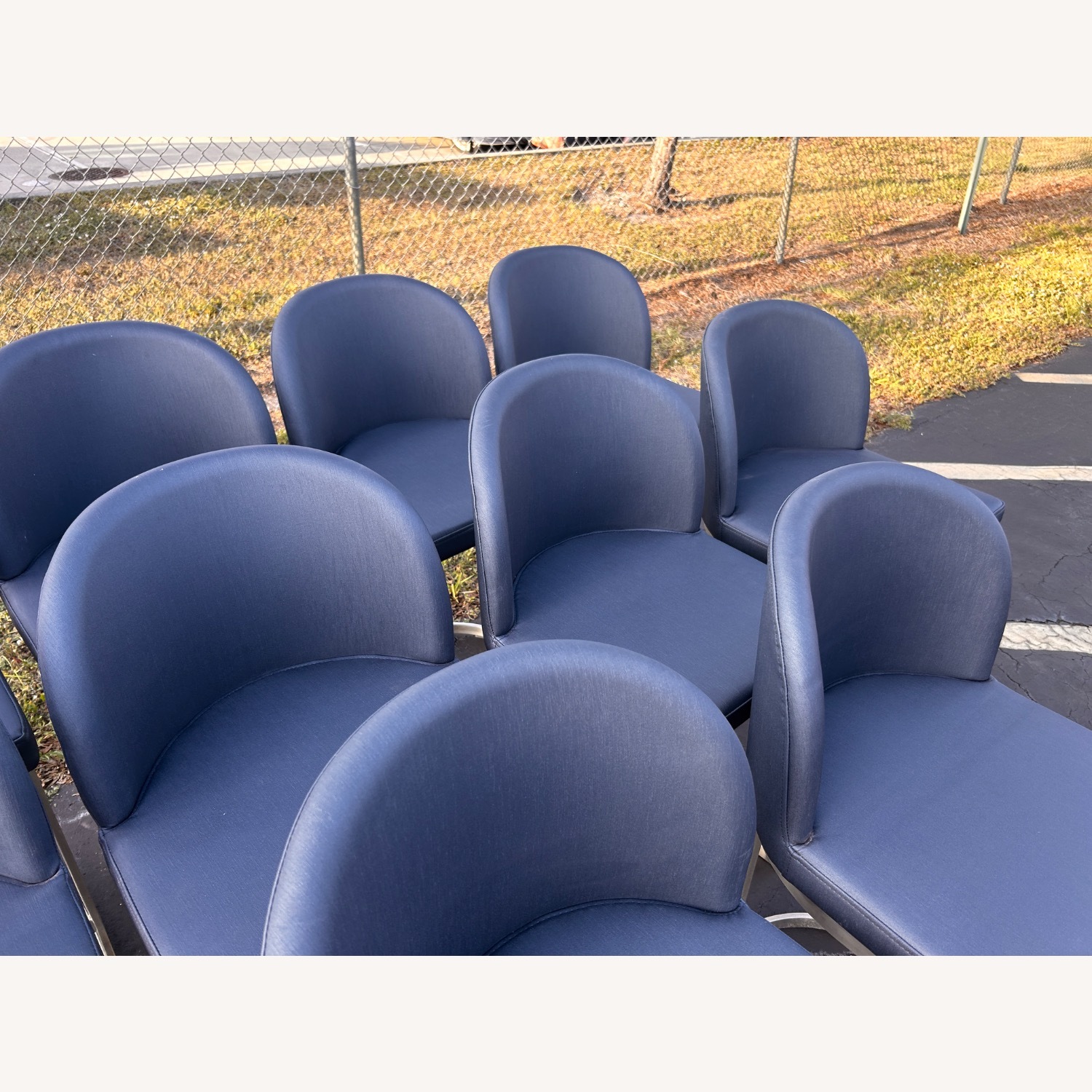 (10) Upholstered Metal Frame Counter Height Stools - image-8