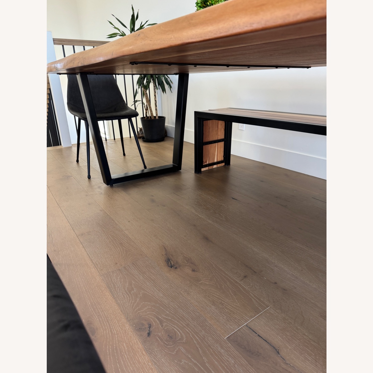 Solid Acacia Wood Dining Table -Bench and Chairs - image-8