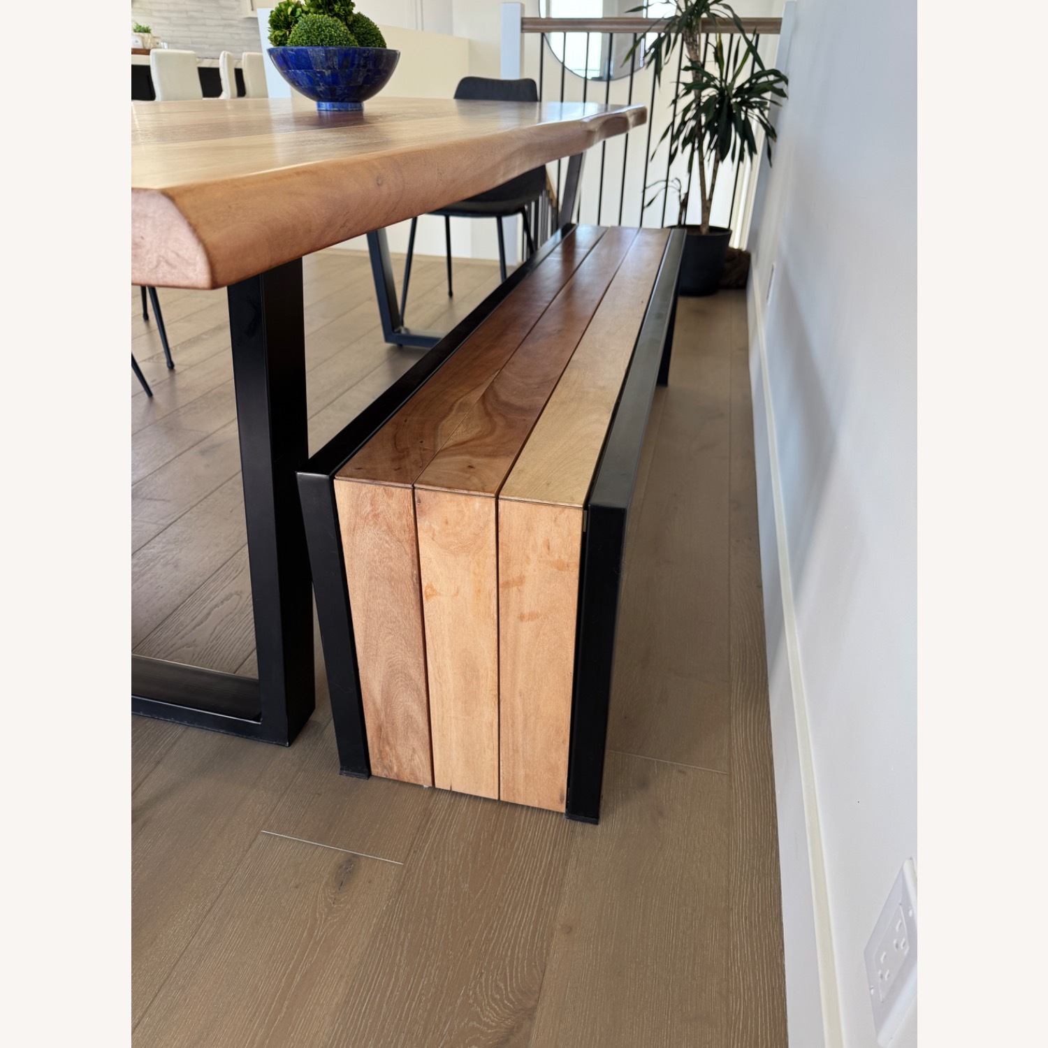Solid Acacia Wood Dining Table -Bench and Chairs - image-6