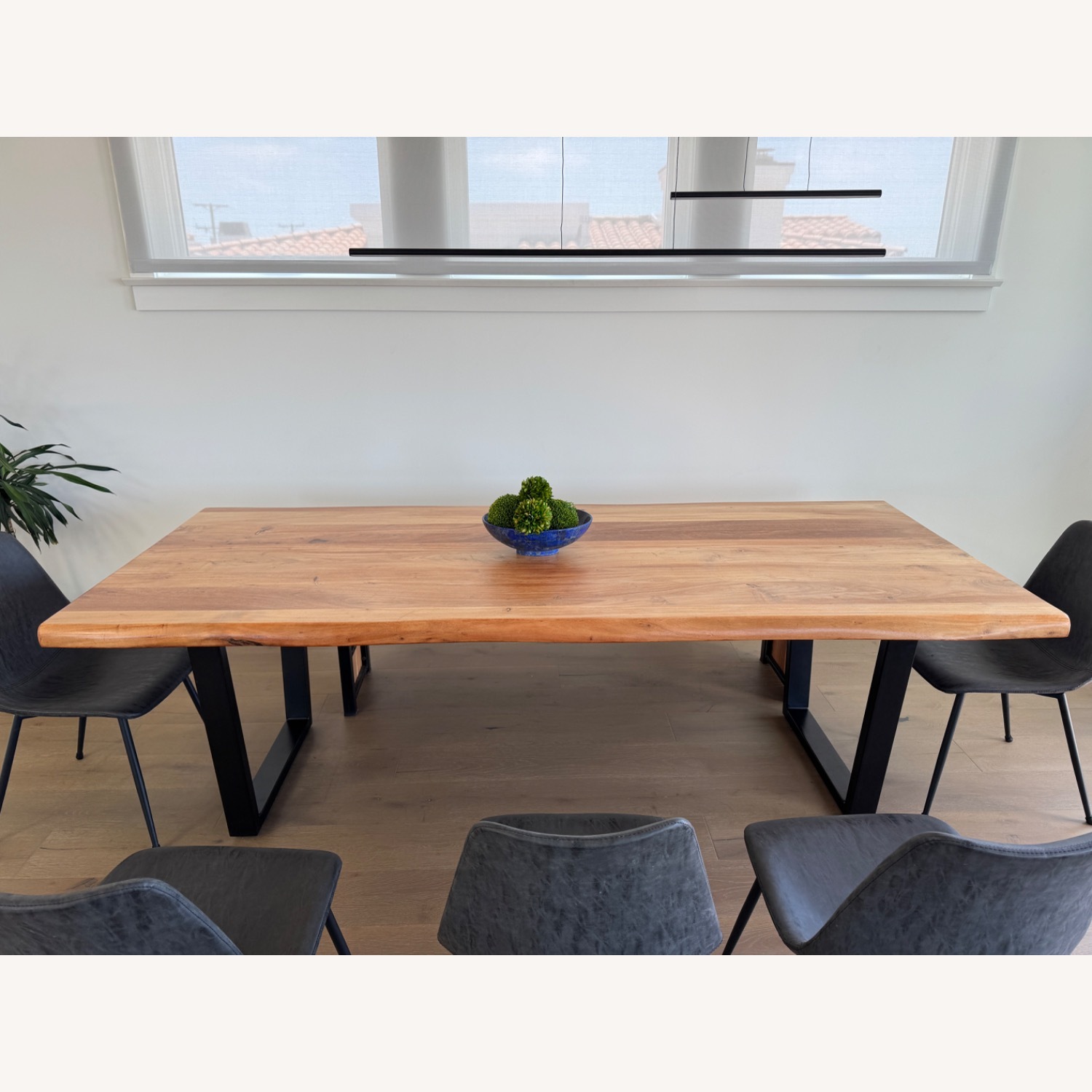 Solid Acacia Wood Dining Table -Bench and Chairs - image-5