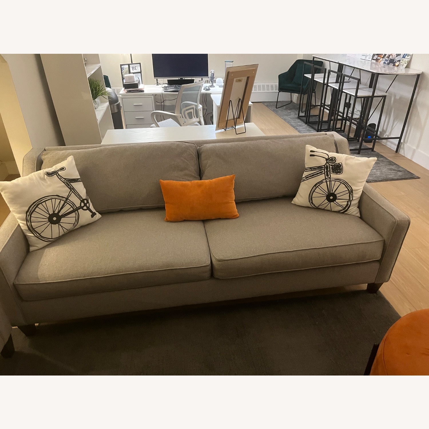 West Elm Grey Paidge Sofa - image-1