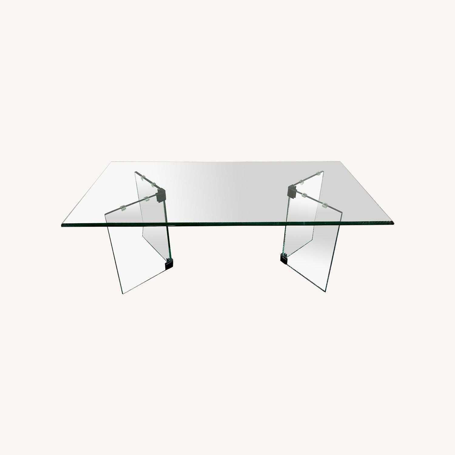 Glass Bevel Top Coffee Table - image-0