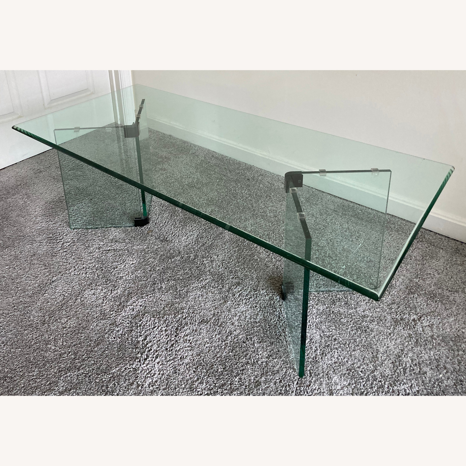 Glass Bevel Top Coffee Table - image-2