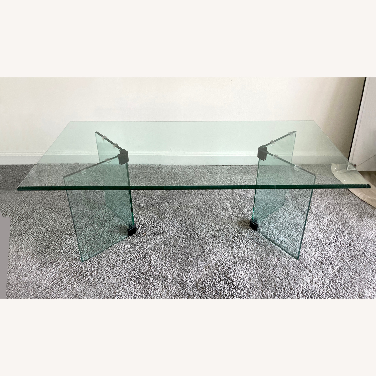 Glass Bevel Top Coffee Table - image-3