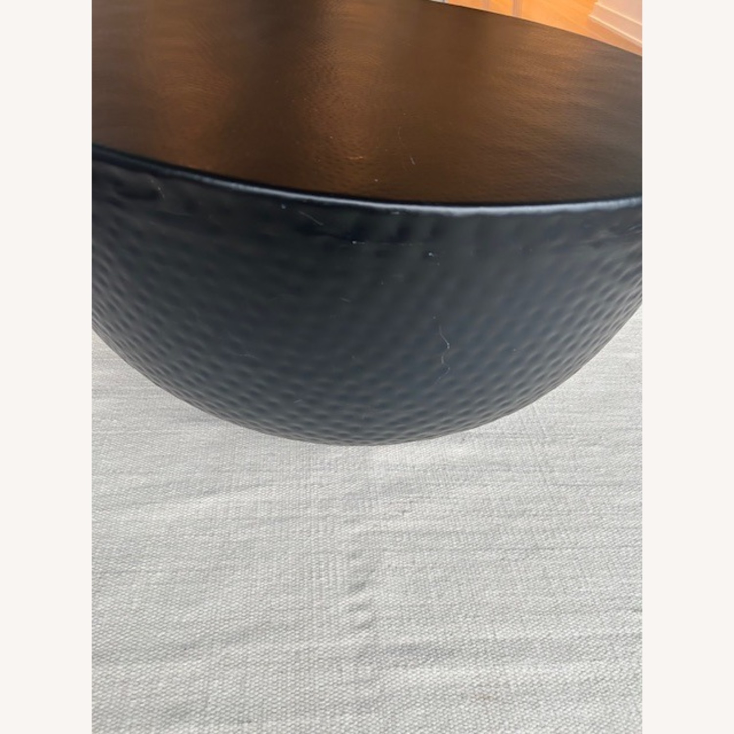 Crate & Barrel Fernando Metal Drum 32.5" Round Coffee Table - image-3