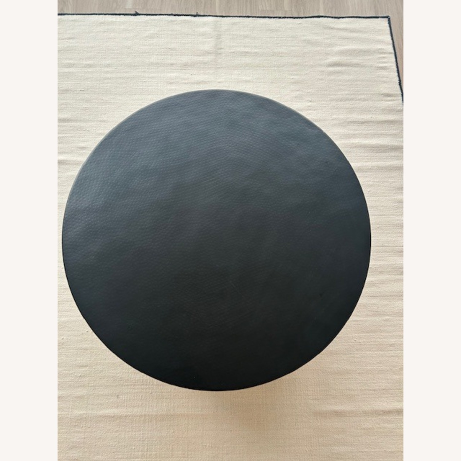 Crate & Barrel Fernando Metal Drum 32.5" Round Coffee Table - image-2