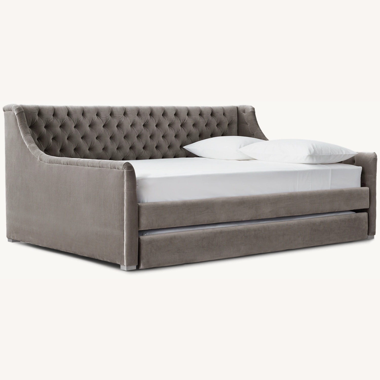 Devyn Tufted Velvet Daybed With Trundle - image-5