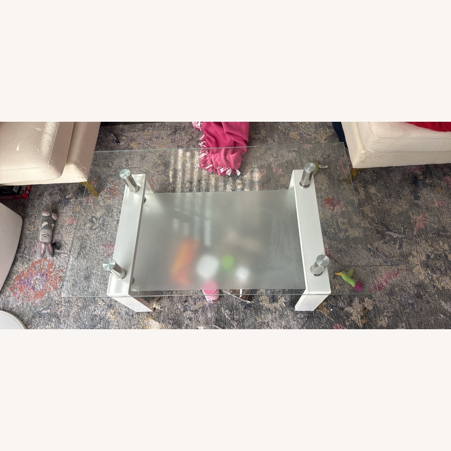 Modern Rectangular Glass Coffee Table - image-1