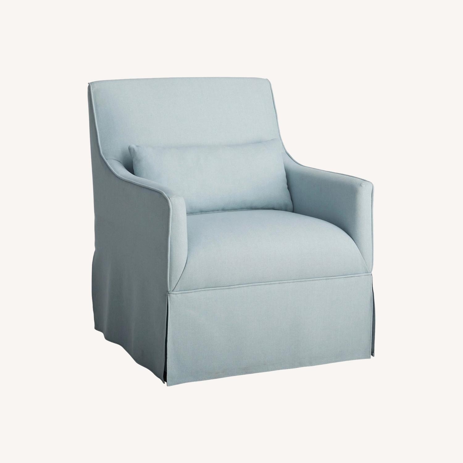 Smith Swivel Accent Chair — Blue - image-0