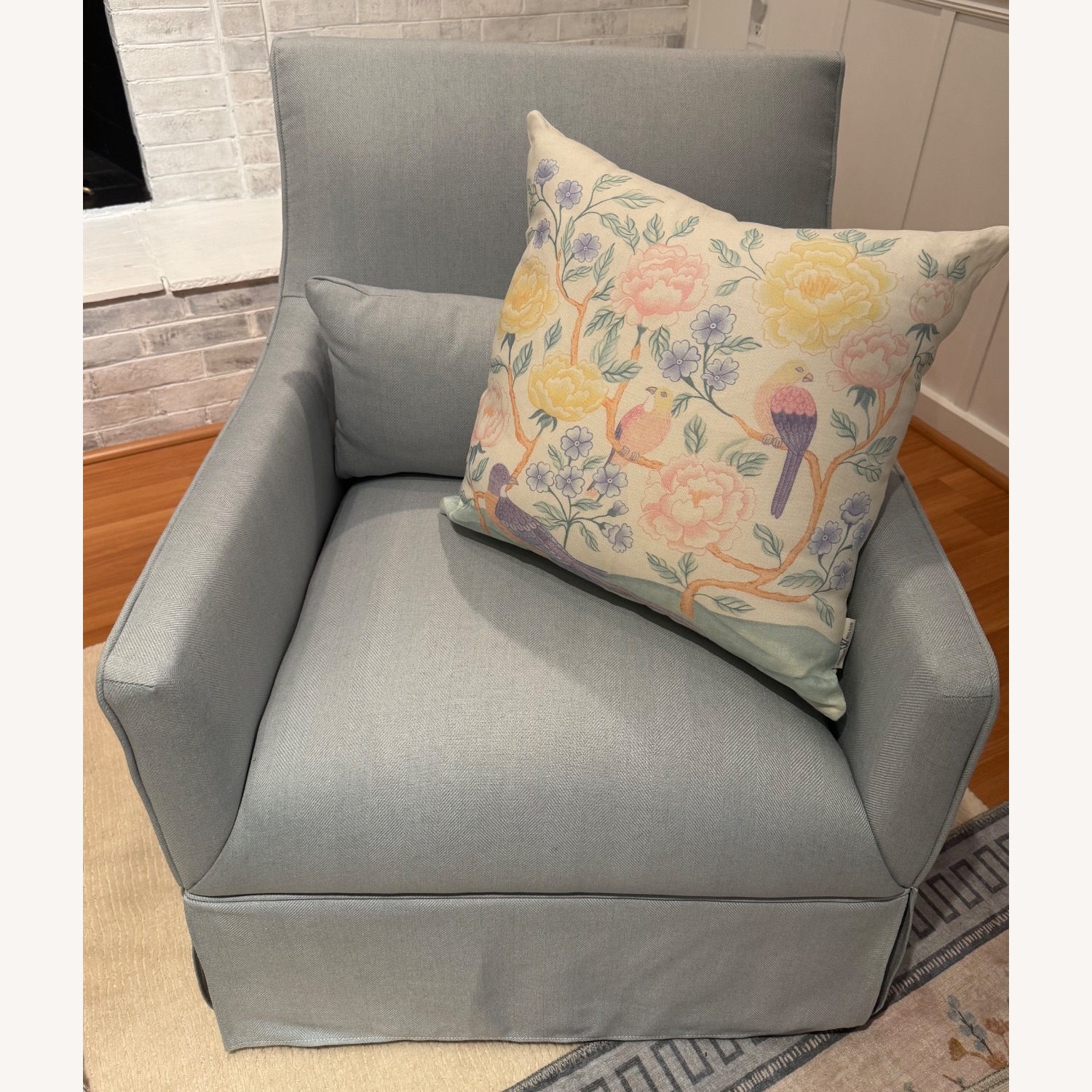 Smith Swivel Accent Chair — Blue - image-8
