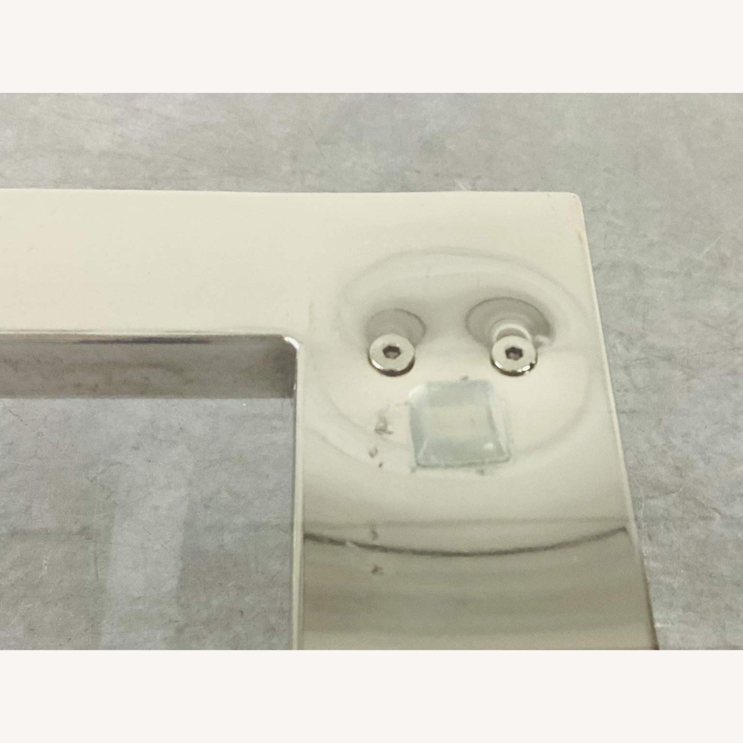 Chrome X Form Desk With Glass Top - image-7