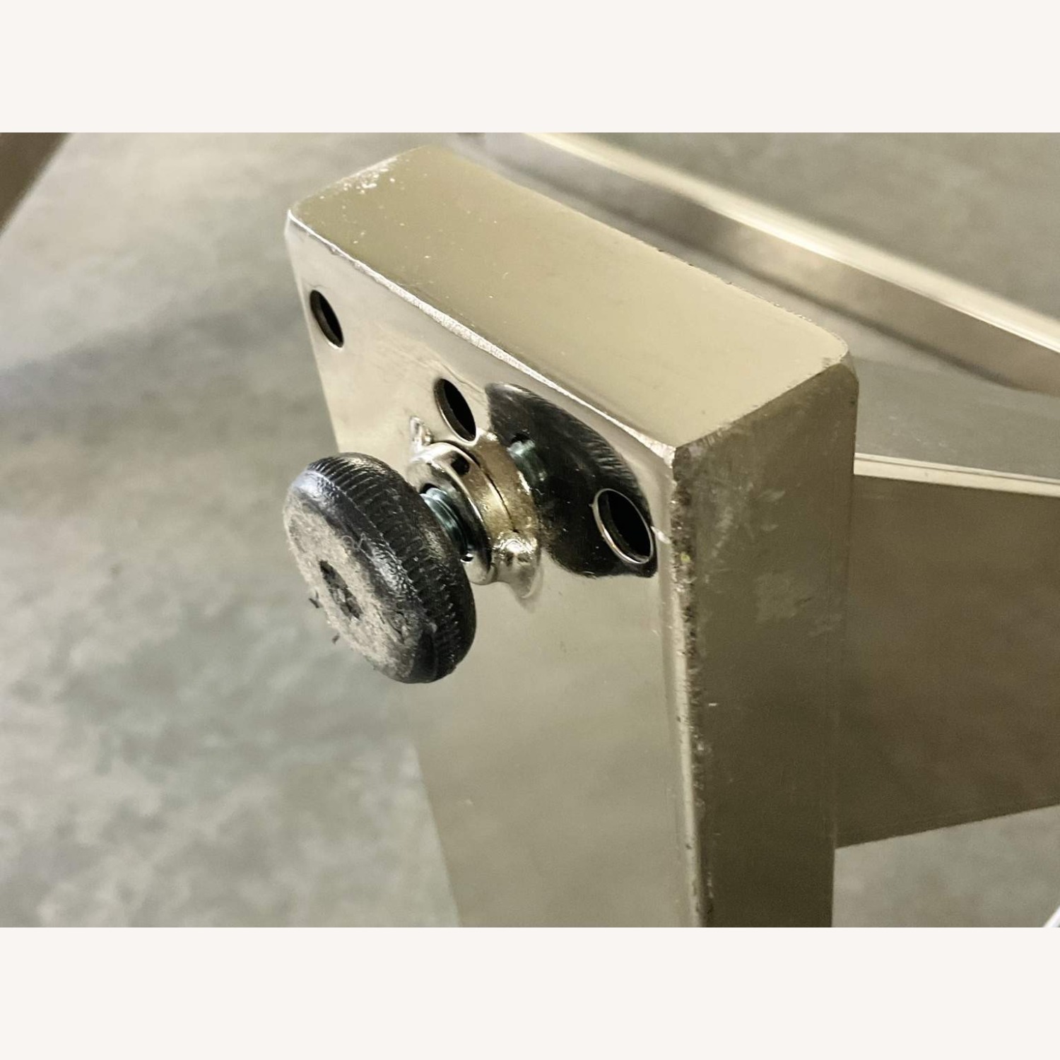 Chrome X Form Desk With Glass Top - image-14