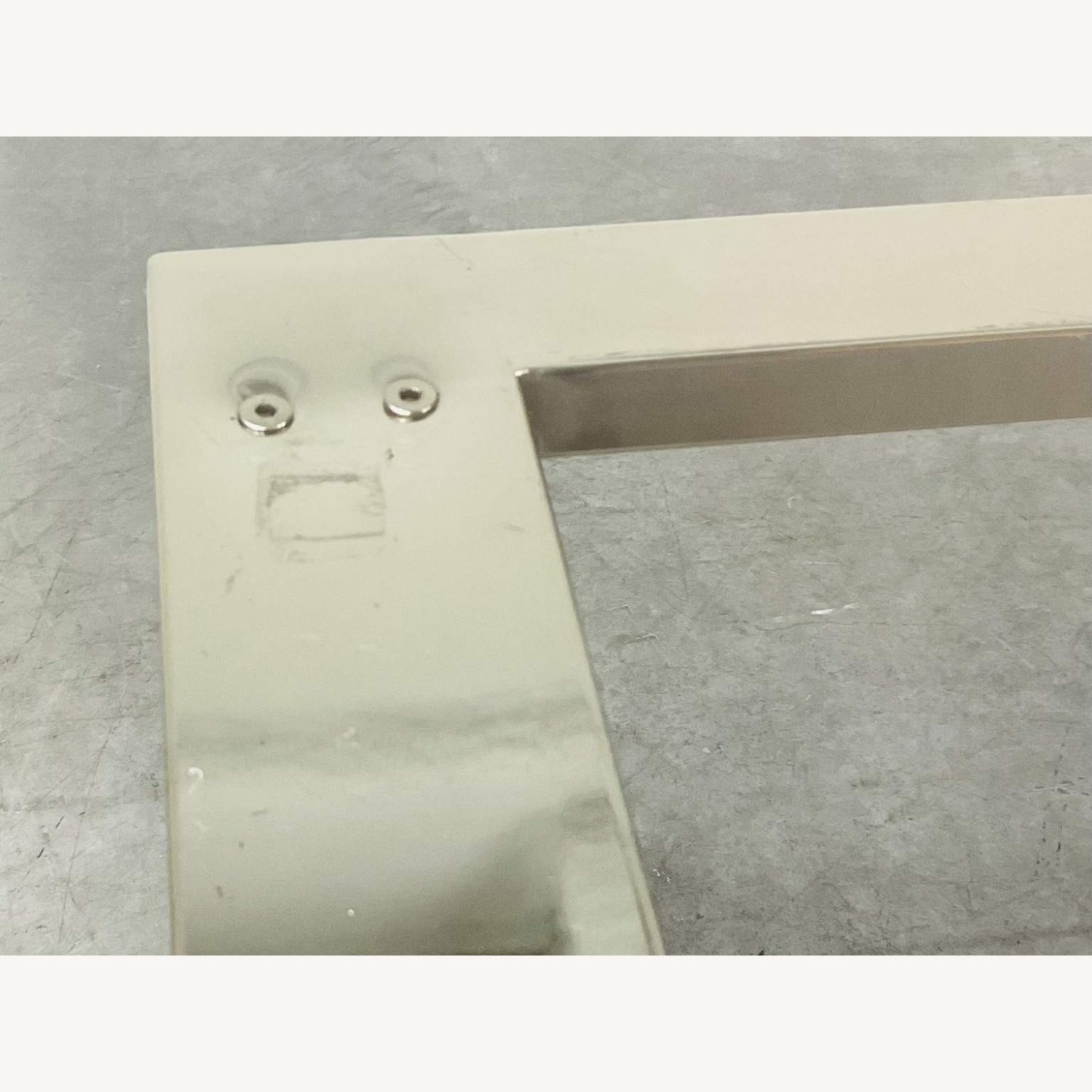 Chrome X Form Desk With Glass Top - image-6