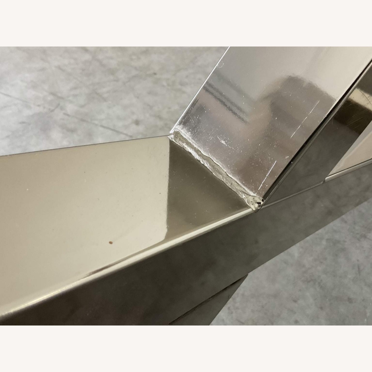 Chrome X Form Desk With Glass Top - image-11