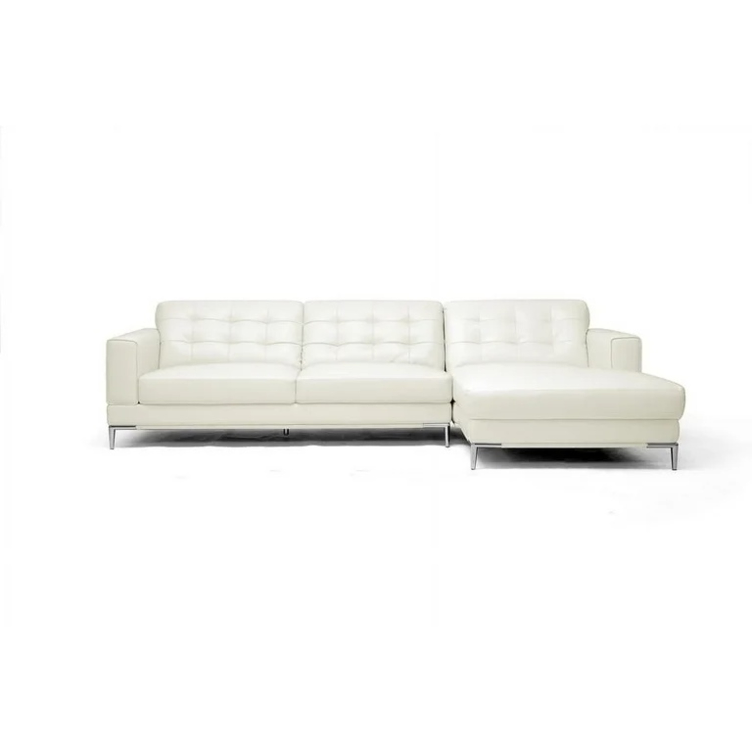 IKEA Morabo Cream Color Leather Sofa - image-5