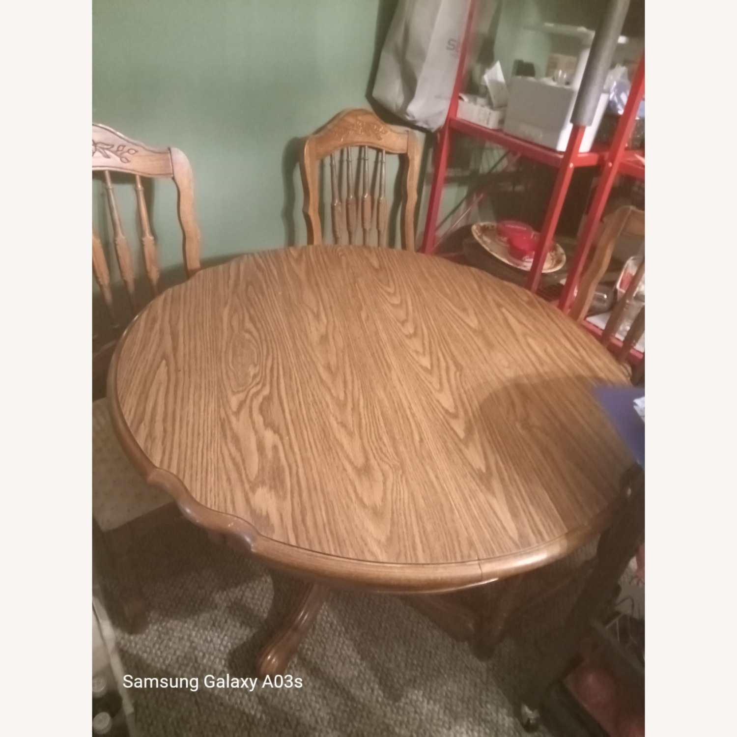 Table Round 2 Leaves 6 Chairs - image-2