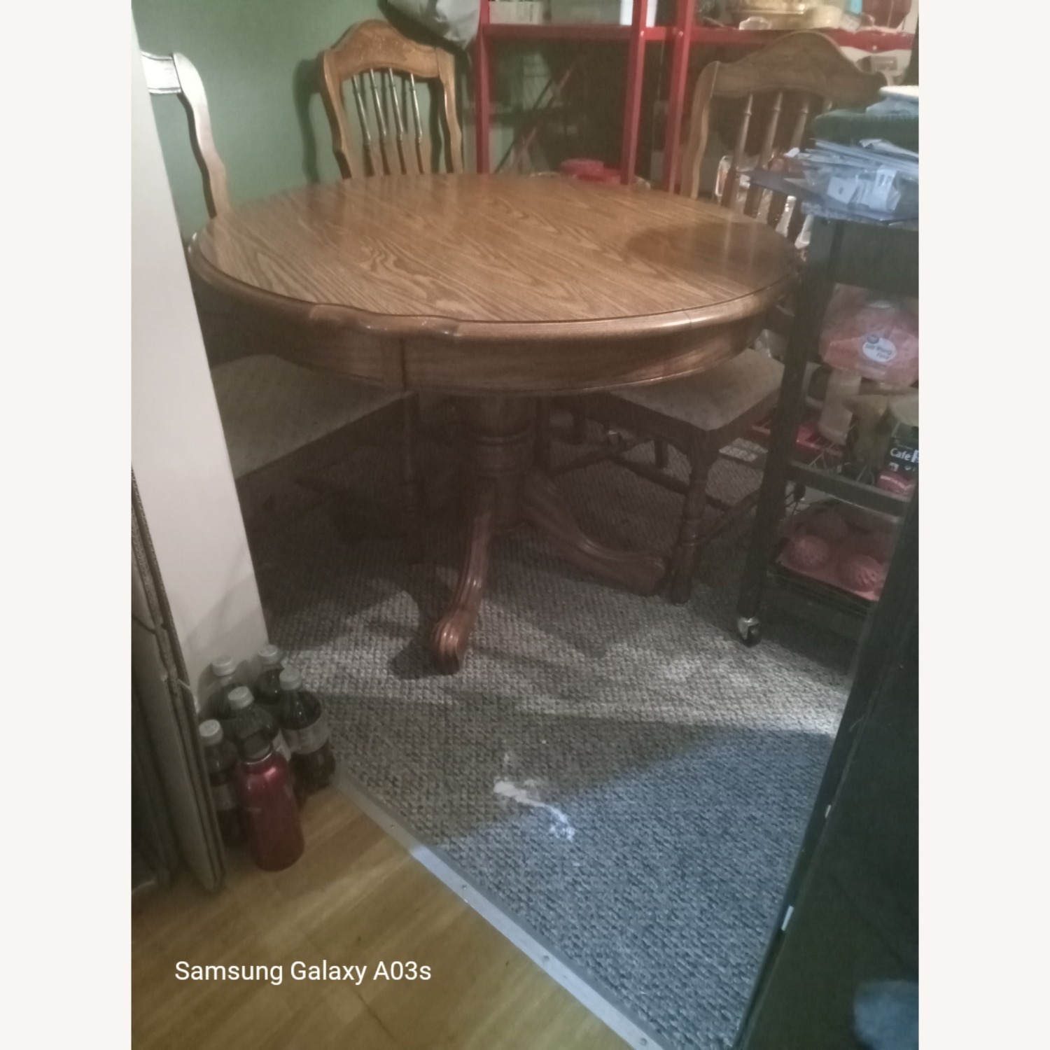 Table Round 2 Leaves 6 Chairs - image-1