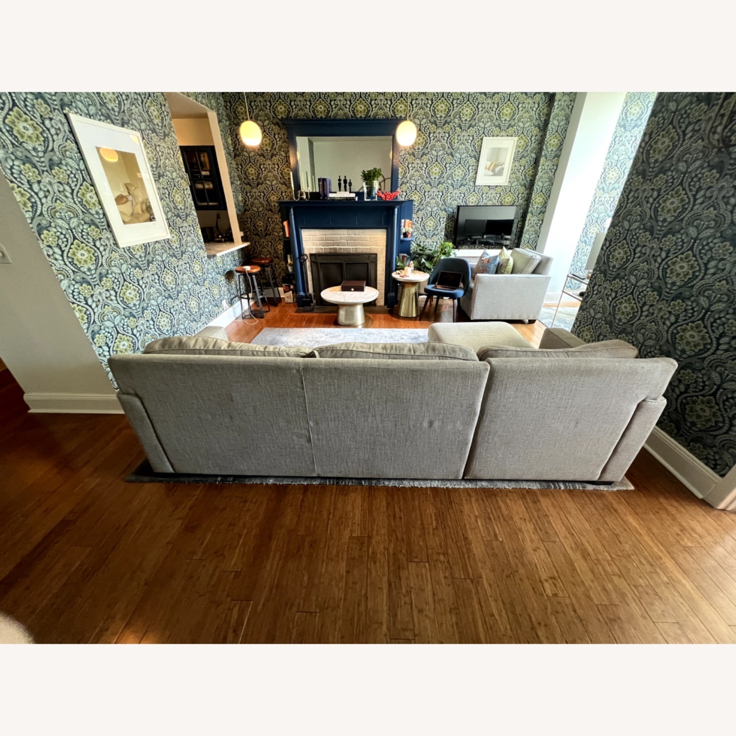 West Elm Gray Henry Sleeper Sectional Storage - image-6