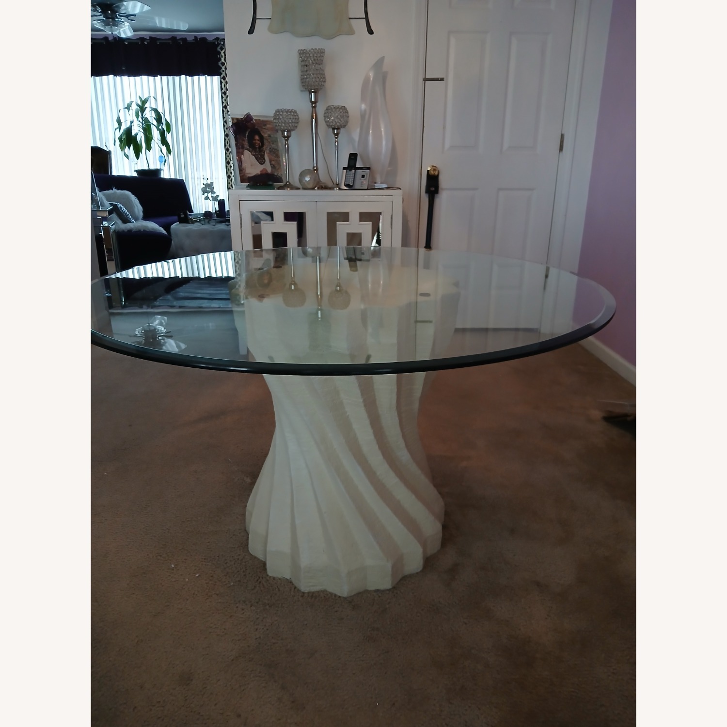 Ceramic Base Glass Table - image-3