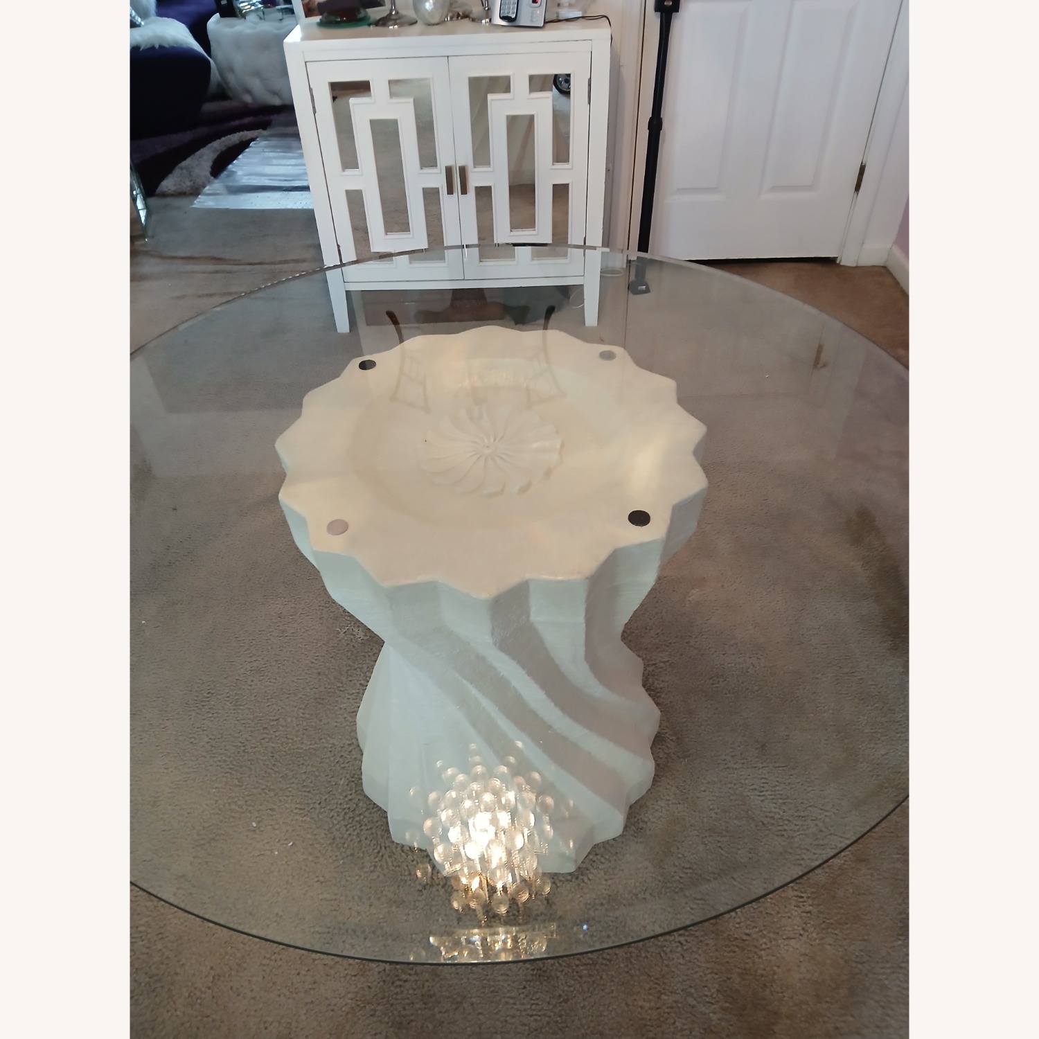 Ceramic Base Glass Table - image-2