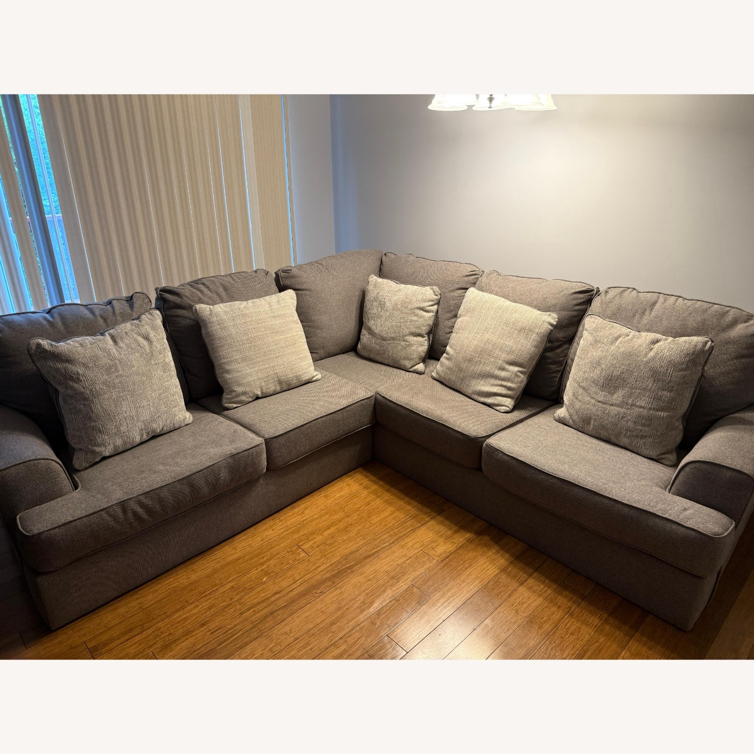 L Shape Gray Sofa - image-4