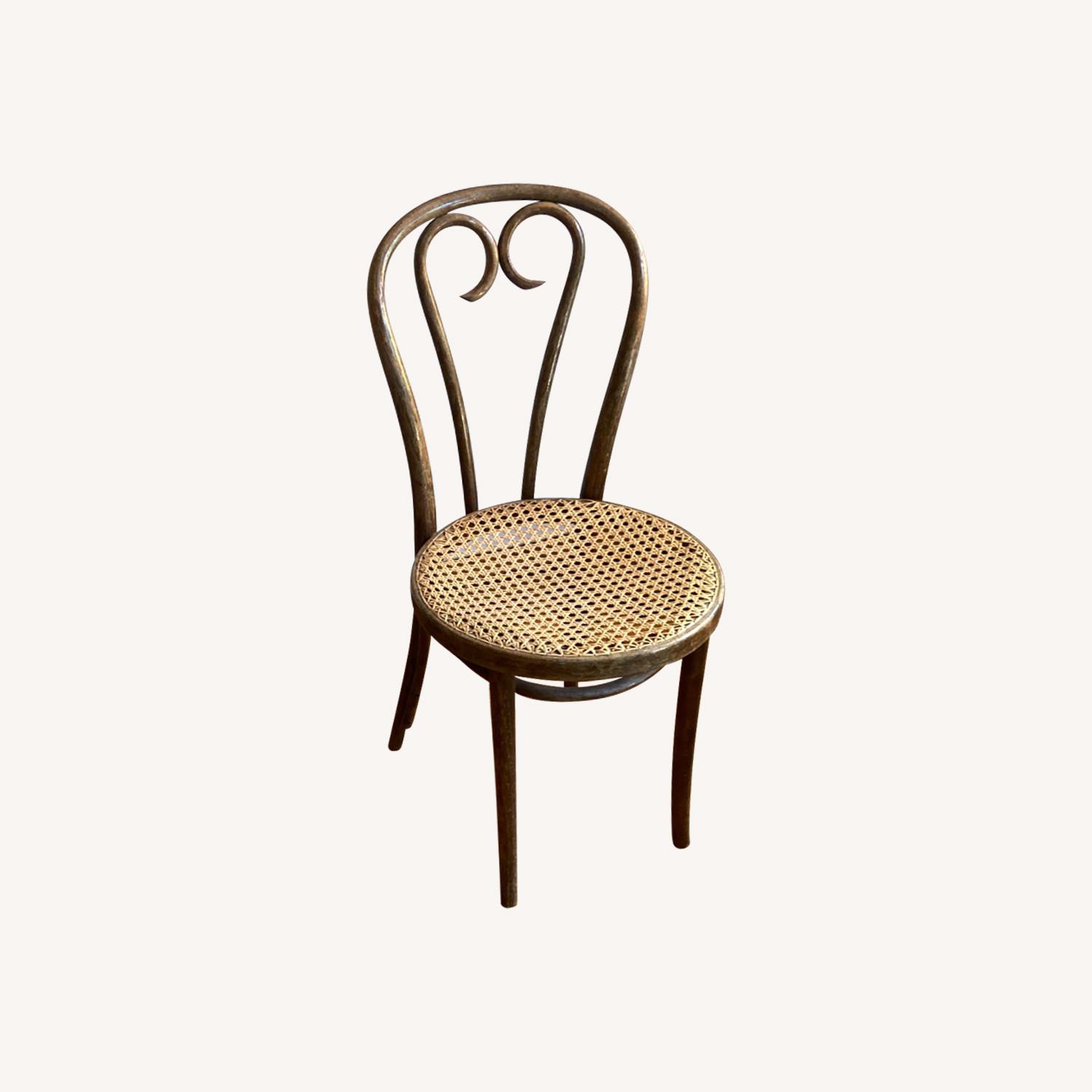 Pair of Early 20th Century Caned Bentwood Chairs - image-0