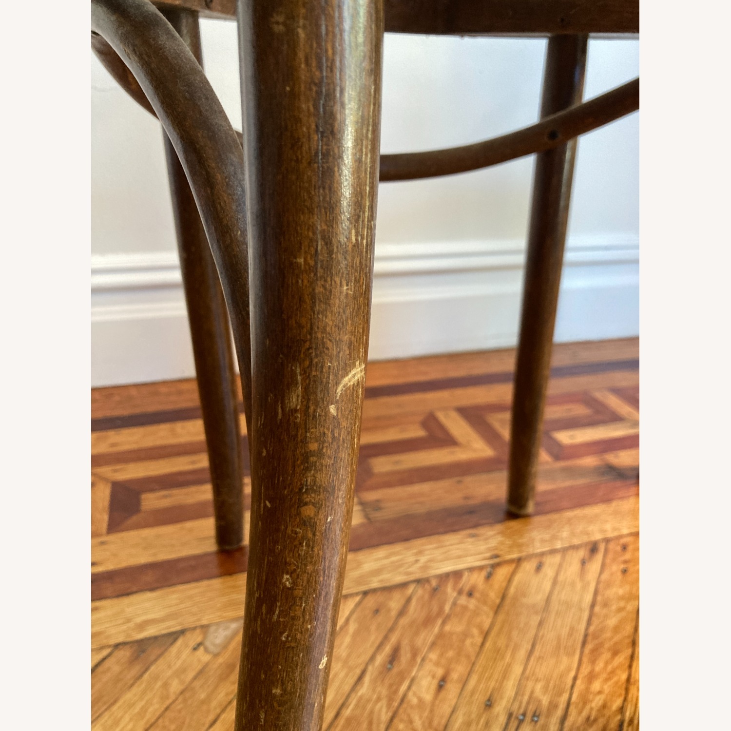 Pair of Early 20th Century Caned Bentwood Chairs - image-2
