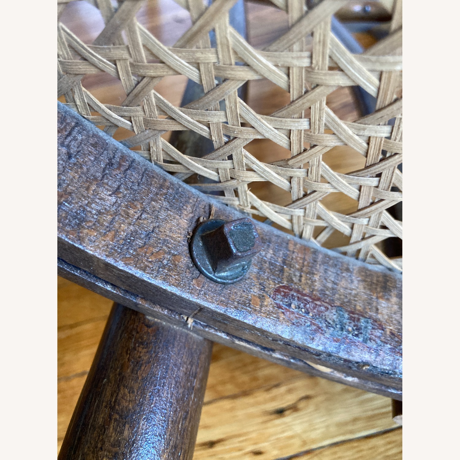 Pair of Early 20th Century Caned Bentwood Chairs - image-7