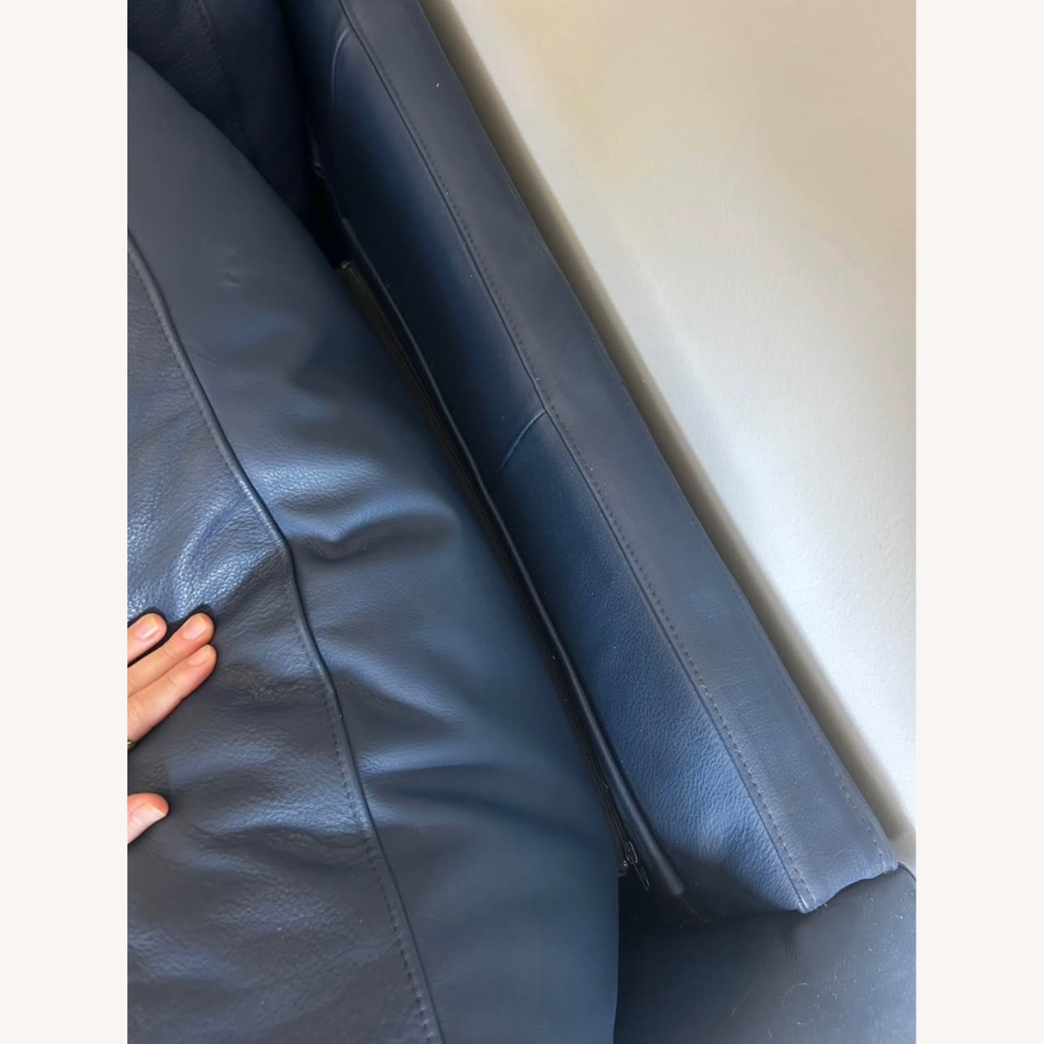 Blue Leather Couch - image-7