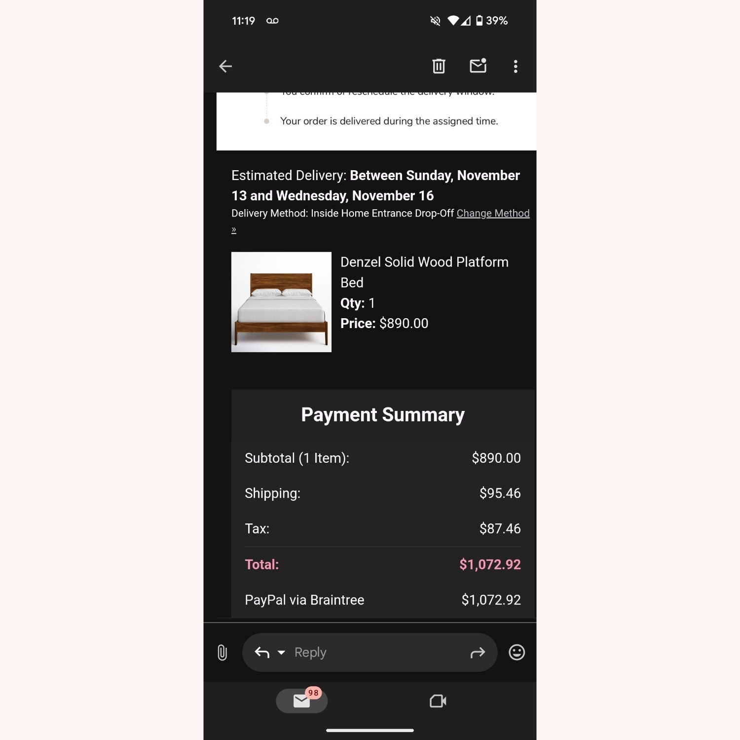 Joss & Main Solid Mango Wood Bed Frame - image-7