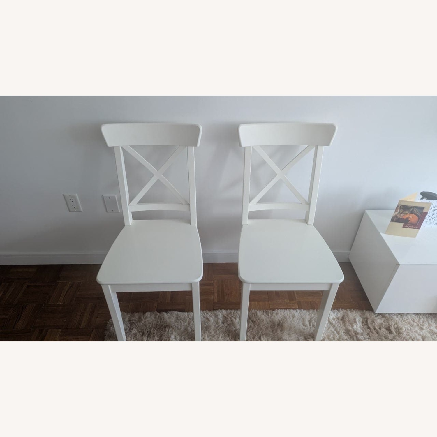 IKEA INGOLF White Dining Chairs - image-2