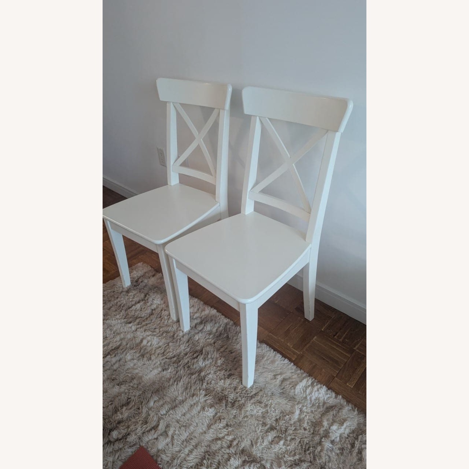 IKEA INGOLF White Dining Chairs - image-3
