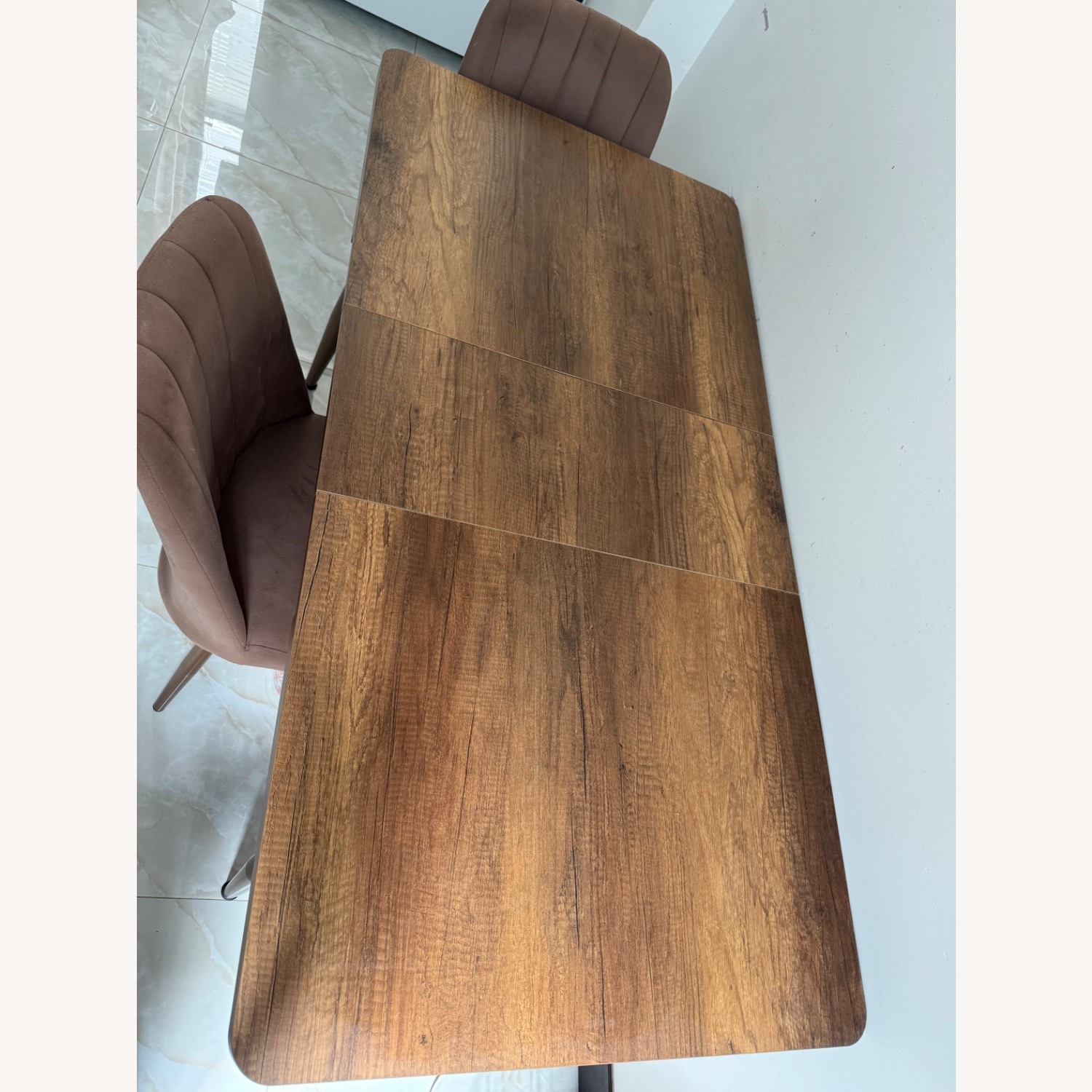 Wooden Extendable Dining Table Set with 3 Chairs - image-2