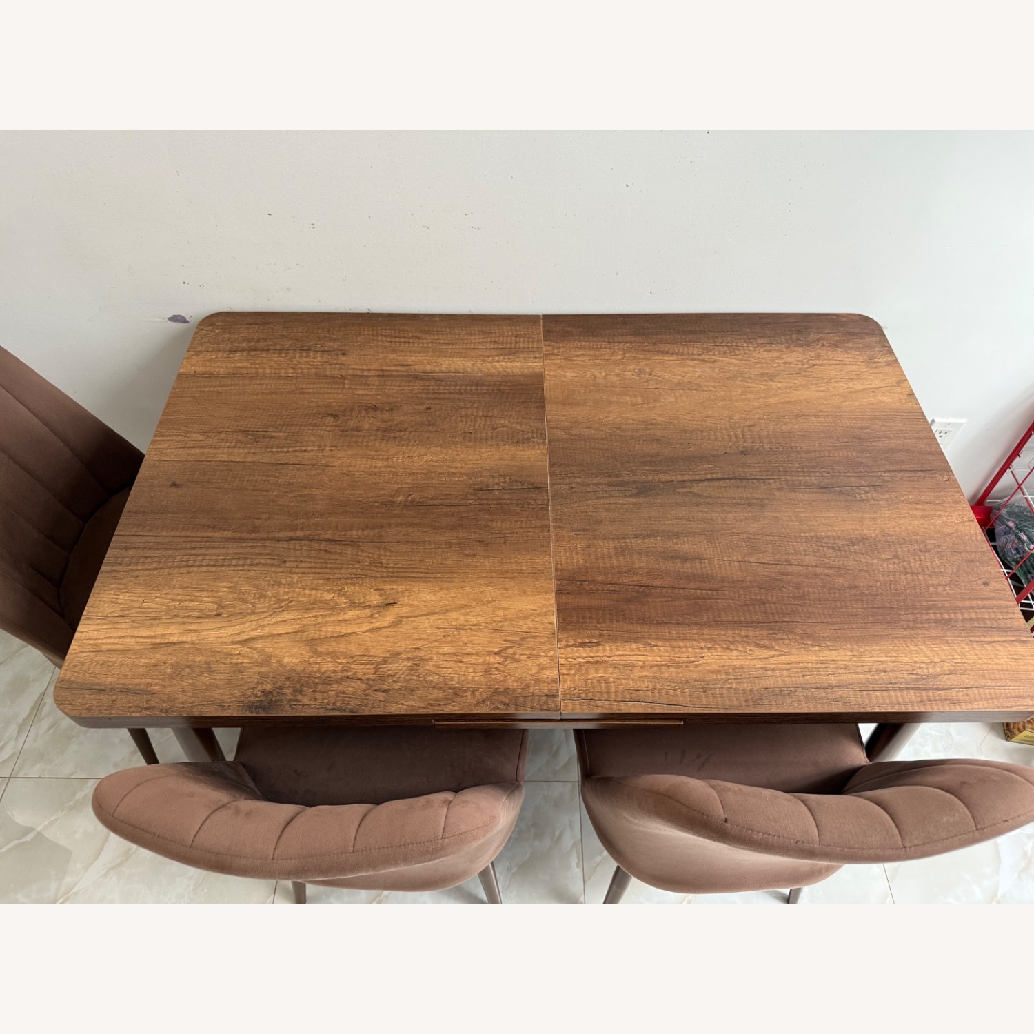 Wooden Extendable Dining Table Set with 3 Chairs - image-3