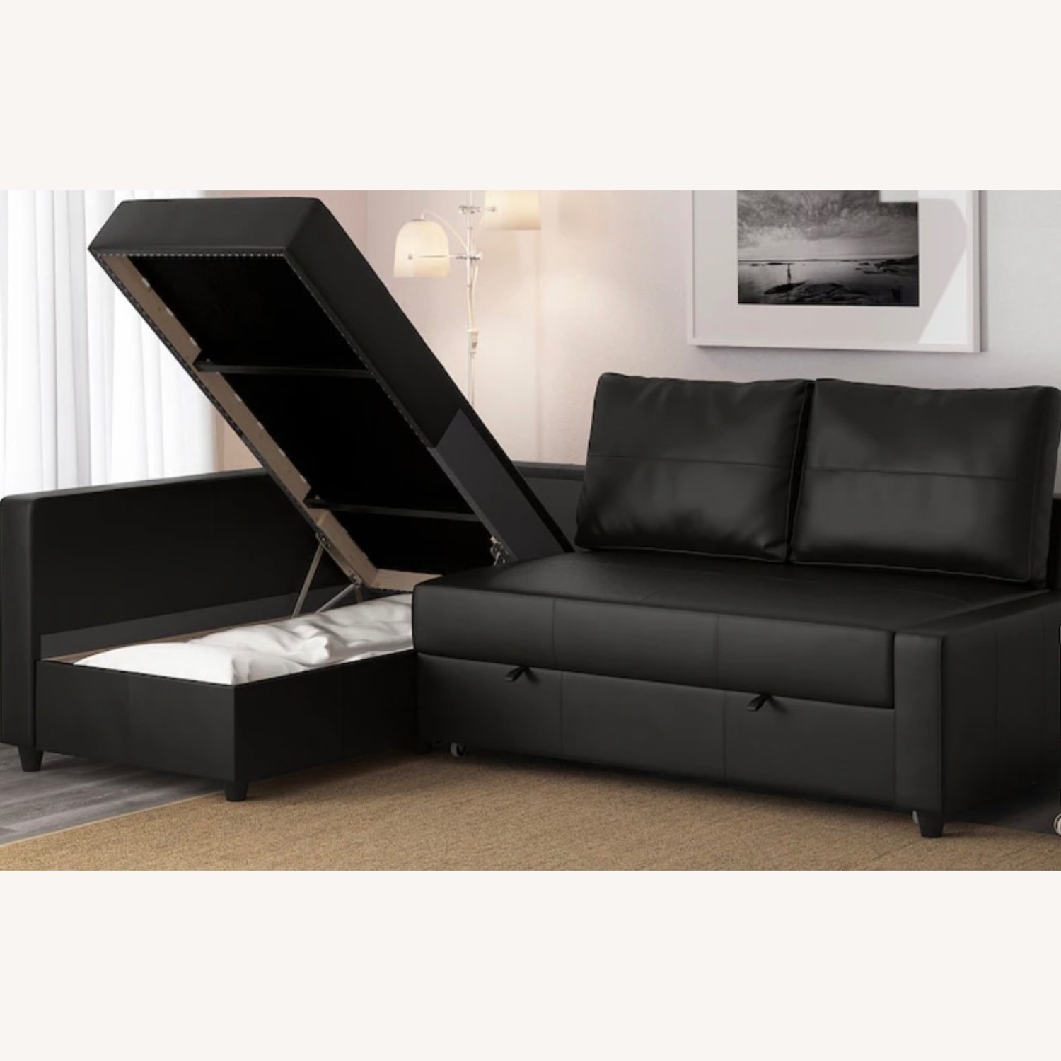 IKEA FRIHETEN Sleeper Couch with Storage - image-1
