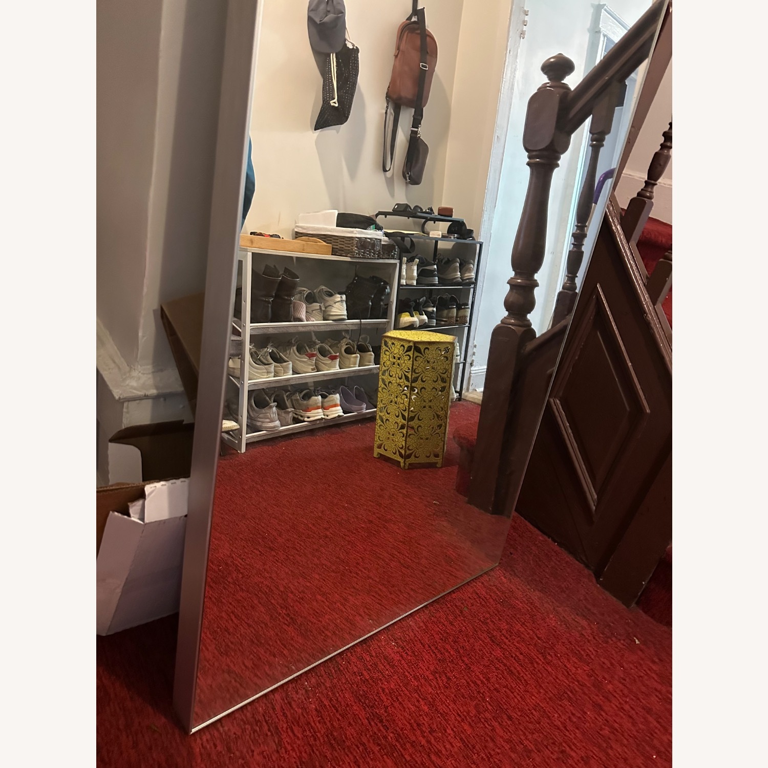 CB2 Infinity Modern Black Full-Length Floor Mirror 32"x76" - image-3