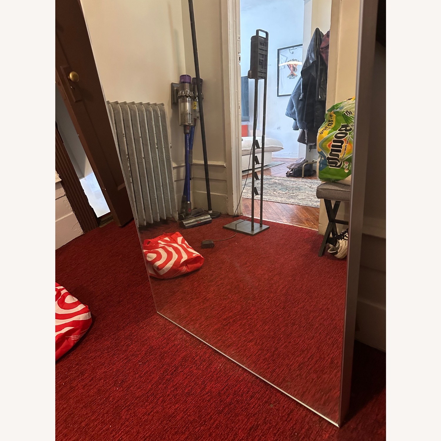 CB2 Infinity Modern Black Full-Length Floor Mirror 32"x76" - image-4