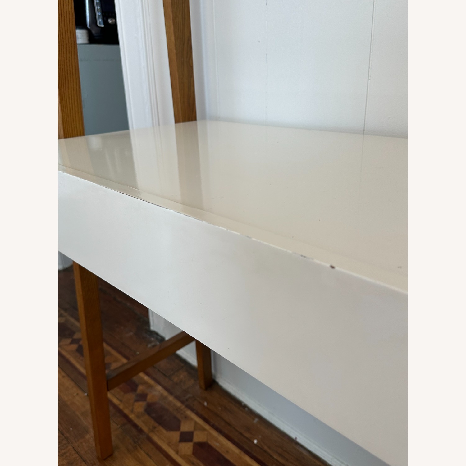 West Elm Modern Wall Desk, Pecan/White - image-3
