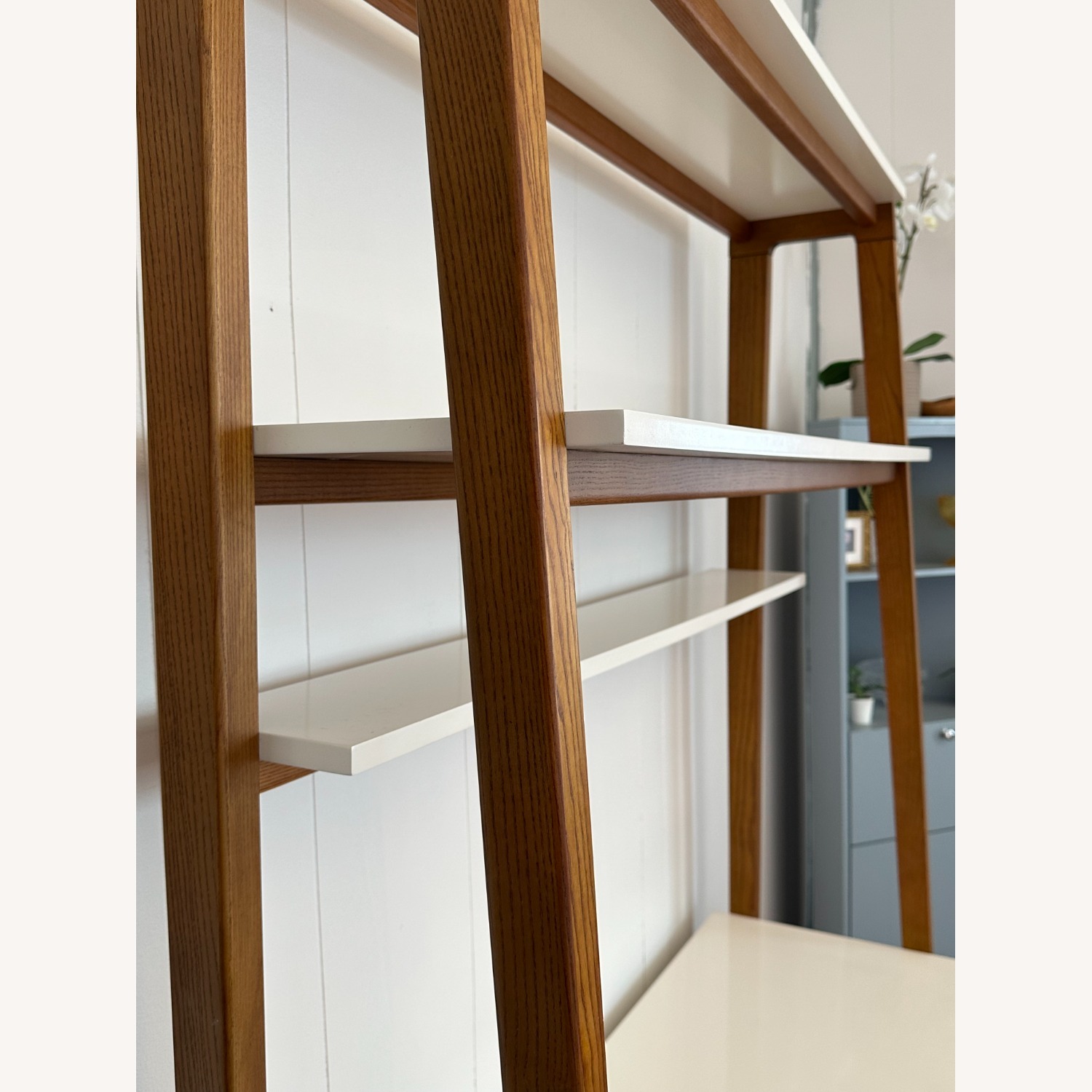 West Elm Modern Wall Desk, Pecan/White - image-4